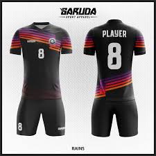 Kemeja pdh komunitas grup lengan pendek kombinasi warna via konveksibogor.com. Desain Baju Bola Printing Rains Warna Hitam Yang Gagah