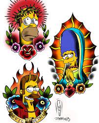 Traditional Tattoos The Simpsons Simpsons Art Simpsons Tattoo Simpsons Drawings