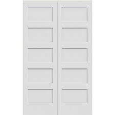 Maybe you would like to learn more about one of these? 6 8 Tall 5 Panel Shaker Primed Interior Prehung Wood Double Door Unit Door Clearance Center