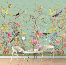 Wallpaper With Birds And Flowers For Walls Pin By Lauren B On House Interior Chinoiserie Wallpaper Vintage Bird Wallpaper Hand Painted Wallpaper