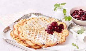 Sahne Waffeln Mit Kirschen Rezept In 2020 Waffeln Rezept Rezepte Waffeln