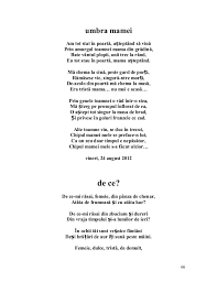 În lumea modernă, foarte des nu este suficient timp nici pentru muncă, nici pentru somn, deoarece majoritatea oamenilor uită de mamele lor, care cred, speră și nu trădează. Eu Te Am Iubit Femeie Volum De Versuri