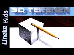 3d Tekening In Stappen Kubus En Zwevend Potlood Tekenen Makkelijk Youtube 3d Tekeningen Tekenen Potlood