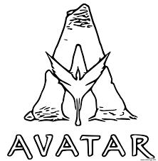 Coloriage Avatar 2 La Voie De L Eau Logo Dessin Avatar à imprimer