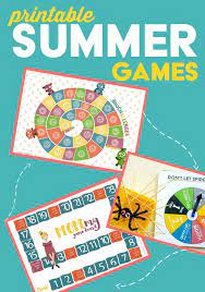 Summer Camp With 45 Activities Including Fun Printable Board Games Summer Fun Games For Summer Camps For Kids Fun Games For Kids Camping Activites For Kids