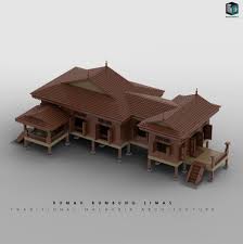Rumah Bumbung Limas Limas House Https Www Flickr Com Photos 189653656 N05 50214950617 Https Brickloft Org Brick Loft Traditional Houses Architecture Model