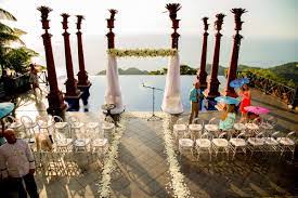 Villa Caletas Zephyr Palace Weddings Costa Rica Wedding Arch Altar Ocean View Wedding Ceremony Site Ocean View Wedding Palace Wedding Costa Rica Wedding