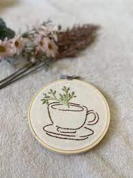 Aunt martha's hot iron on embroidery transfer patterns can be used for embroidery, fabric painting, wearable art, needlepoint and other crafts. Coffee Embroidery Hoop Wall Art Tea Cup Embroidery Hoop Decor Floral Coffee Cup Decor Coffee Bar Decor Coffee Lover Decor Tea Greenery Coffee Embroidery Embroidery Hoop Decor Embroidery Hoop Wall Art