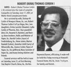 Robert Corbin I Obit