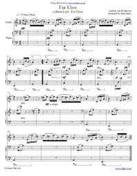 Beethoven Fur Elise Arranged For Violin And Piano Sheet Music Classical Sheet Music Violin
