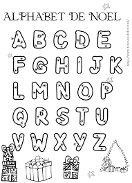 Formes et grandeurs découvrir le monde sujet : Alphabet De Noel A Colorier Grosses Lettres Etoiles A Colorier Tete A Modeler