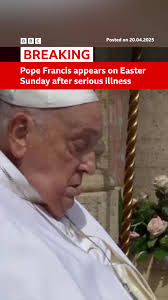 Pope Francis, who is recovering from serious illness, has appeared at the  Vatican's St Peter's Square to greet worshippers at Easter celebrations.  #PopeFrancis #Pope #Vatican #StPetersSquare #Worship ...