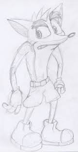I Tried To Do The Cancelled Crash Landed Model C Drake S Cove Cartoon Drawings Disney Princess Drawings Crash Bandicoot