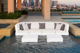 The Ledge Lounger In Pool Signature Sectional And Table Is Made Up Of Modular Pieces That Can Be Connected Into Different Spa Pool Ledge Lounger Pool Furniture