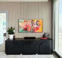 Natural White Oak Acoustic Slat Panels 120" – Luxewall