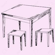 Por eso, la elección de las sillas y las mesas para esta estancia es cada vez más importante. Mesa Y Sillas Cocina Estilo De Dibujo Ilustracion Boceto Ilustraciones Vectoriales Clip Art Vectorizado Libre De Derechos Image 50128343