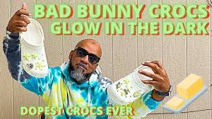 The bad bunny x crocs will be released online at 12 p.m. Bad Bunny Crocs Glow In The Dark Is A Dope Twist Love These They Are Fire Youtube