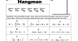 We did a couple of the sample lessons and he immediately. By Dawn Roberts 7th 9th Grade A Hangman Activity Worksheet Geared For Independent Practice Free Math Lessons Multi Step Inequalities Graphing Linear Equations