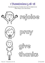 Just click on the pdf below of the bible verse you're interested in! Worksheets For Worship Single Story Pack 1 Thessalonians 5 16 18