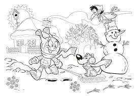 Laat de winter maar komen. Kleurplaat Winter 96 Gratis Simpele En Moeilijke Winter Kleurplaten