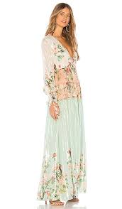 rococo sand ruched long dress in multi revolve in 2019