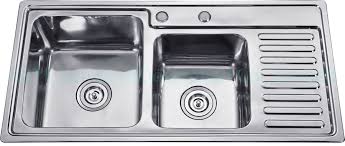 Kitchen sink top view drawing. China 92 45cm Multifunctional Pressing Drawing Stretched Double Bowl With Drainboard Cabinet Accessories Countertop Kitchen Stainless Steel Sink From Db9245 Photos Pictures Made In China Com