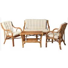 Déco en rotin tendance dans un salon blanc et bois. Salon En Rotin Canape Fauteuils Table Prix Reduit Francemobilia