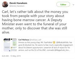 Maybe you would like to learn more about one of these? Mbalula Hanekom And Niehaus Get A Load Of This Outrageous Twitter Fight 2oceansvibe News South African And International News