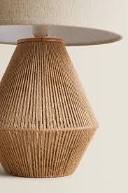 Lamp With Jute Base Zara United Kingdom In 2020 Lamp Jute Pendant Lighting Jute Lamp