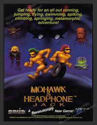Mohawk & Headphone Jack Video Game 1990s Print Advertisement Ad 1993 | eBay