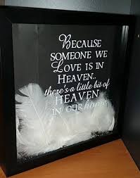 Discover and share a little bit of heaven quotes. No One Leaves Till We Figure This Out Memorial Frame With Feathers Heaven Quote Box