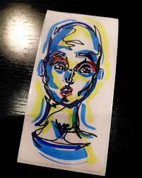 Been A While But Back At It Again Art Face Artwork Artist Like Work Color Colour Bright Happy Half Drawing Draw Face Artwork Art Face Art