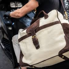 Sac De Voyage Toile Ecru Cuir Chocolat Andrea The Socialite Family