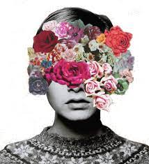 Floral Twiggy Collage Art Flower Collage Fashion Collage