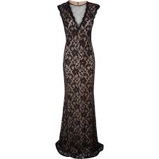 Betsy Adam Black Lace Open Back Evening Dress Black Lace Dresses Adam Black