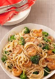 Spaghetti With Garlic Shrimp Broccoli Recipe Recipes Healthy Recipes Broccoli Recipes
