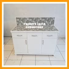 Gambar meja untuk kompor gas. Meja Kompor Meja Dapur Dinding 3pintu Trinityjayafurniture Lazada Indonesia
