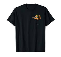 Awesome Shaka Hang Loose Hamburger In A Pocket T Shirt