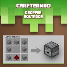 Dispensers will do things like shoot arrows, but a dropper will . Crafteando Un Dropper 7 Cobblestone 1 Sr Minecraft 66 Facebook