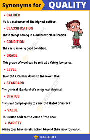Another Word For Quality List Of 95 Synonyms For Quality 7esl Essay Writing Skills Writing Words Learn English Words