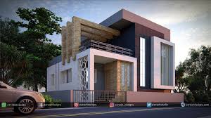 The second floor plan consists of the masters bedroom with attached toilet and bath. Residential Elevation Panash Design Studio Small House Elevation Design Architecture Building Design Village House Design