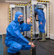 In some cases, a careful, close examination is necessary in order to determine whether these old heating ducts are composed of asbestos or merely insulated with it. Aec Asbestos Air Monitoring