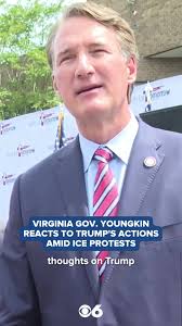 Virginia Gov. Glenn Youngkin said he "fully supports" President Donald  Trump's actions amid protests in Los Angeles against Immigration and  Customs Enforcement (ICE) operations. President Trump ...