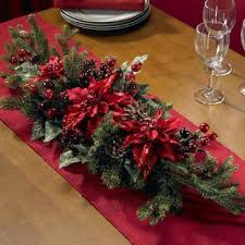 Poinsettia Berry Centerpiece Christmas Table Decorations Christmas Swags Christmas Floral Arrangements