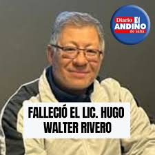 Falleció el Lic. Hugo Walter Rivero, reconocido profesional y referente  educativo Este 10 de julio de 2025 se conoció el fallecimiento del  Licenciado Hugo Walter Rivero a los 64 años de edad,