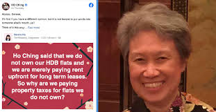 Ho Ching Responds to a Netizen's Claim That We 'Don't Own' Our HDB Flat
