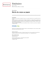 PDF) Récits du corps au Japon