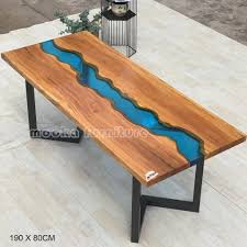 Mkrt 190617 Amazing Blue River Table Free Shipping In Europ Us Canada Table Home Decor Resin Table