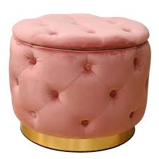 Check spelling or type a new query. Amazon Com Goldsun Deluxe Storage Ottoman Round Velvet Tufted Footrest Stool With Lid New Padded Seat For Living Room Bedroom Dusty Rose Kitchen Dining