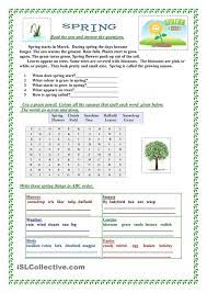 Spring Spring Worksheet Spring Vocabulary Spring
